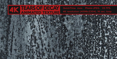 Textura animada 4K de Tears of Decay