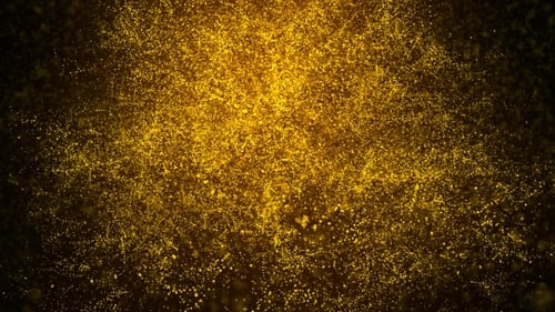 Golden Shimmering Particle Dust Abstract Background