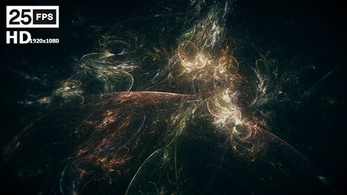 Abstract Organic Glowing Fractal Energy Background Loop