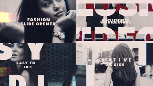 Fast Glitch Fashion Opener with Dynamic Typography