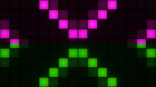 Abstract Green Geometric Glowing Grid Animated Loop Background