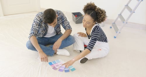 Couple Choosing Paint Colors for Home Project