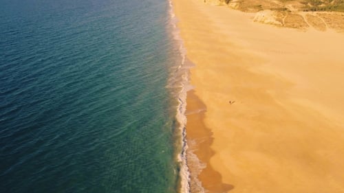 Aerial View Above Ocean Beach