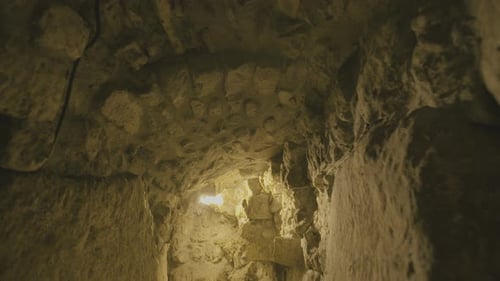 The western wall tunnels underneath the old city of Jerusalem in Israel