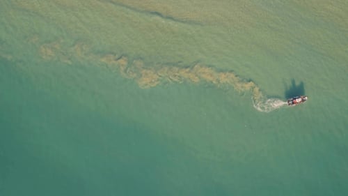 Fishing Ship Uses Trawl for Fishing