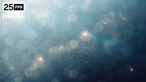 Abstract Shimmering Glitter Particles and Bokeh Lights Background