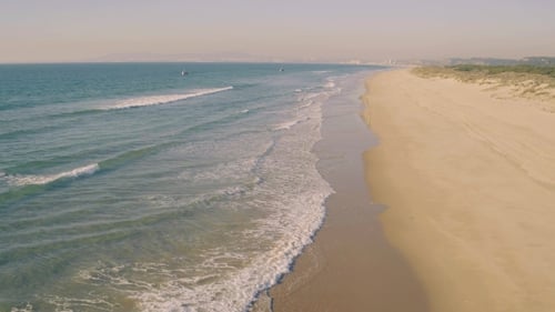 Aerial View Above Ocean Beach