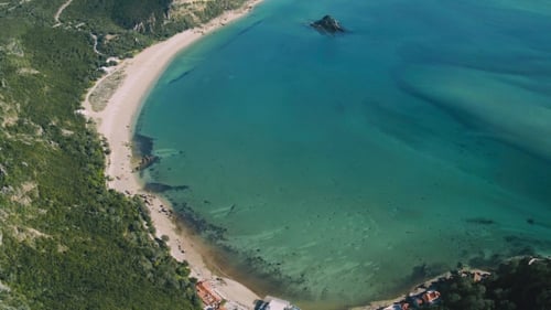 Aerial View Ocean Coastal Landscape