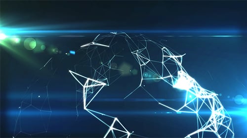 Futuristic Rotating Digital Network Globe Background