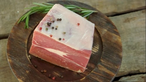 Piece of Frozen Raw Meat