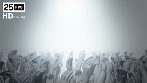 Abstract 3D Hands Applauding and Reaching Upwards