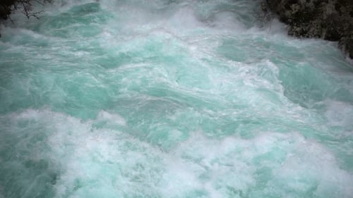 Fast-moving Stream of the Mountain River
