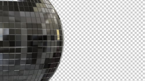 Side View of a Silver Disco Ball