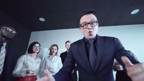 Diverse Colleagues Celebrate Success in Office