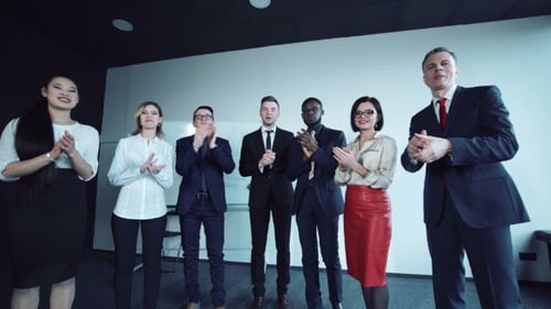 Applauding Office People