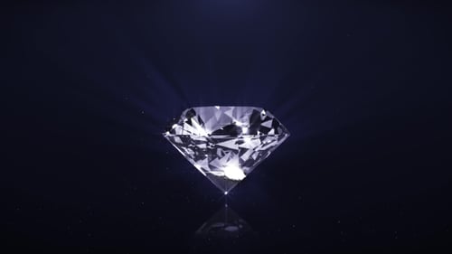 Elegant Diamond Sparkle Reveal on Dark Background