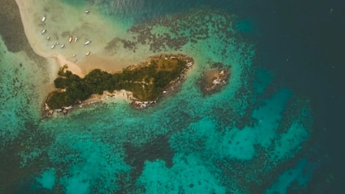 Beautiful Tropical Beach, Aerial View. Tropical Island.