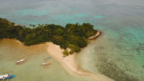 Beautiful Tropical Beach, Aerial View. Tropical Island.