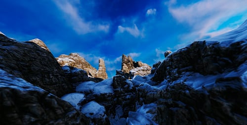 3D Animation of The Mountain Landscape And Lake