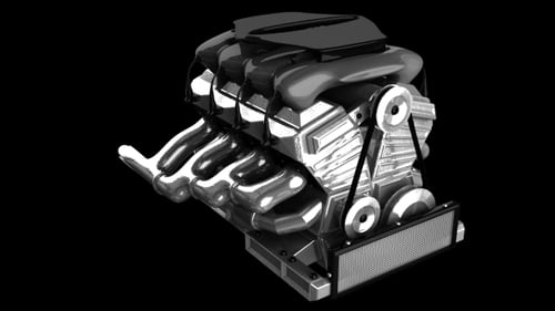 Automotor mit Alpha-Kanal drehen