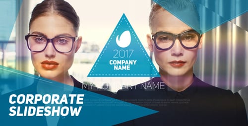 Modern Corporate Presentation with Dynamic Geometric Transitions