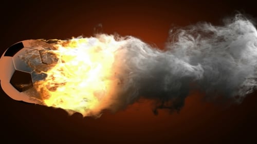 Burning Soccer Ball