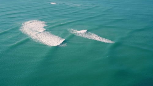 Aerial View Above Ocean Surface
