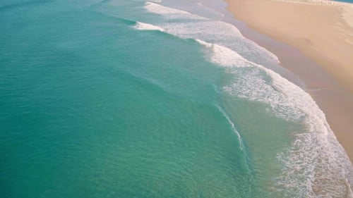 Aerial View Above Ocean Beach