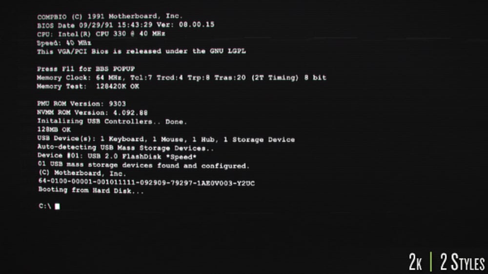 Retro Computer Boot Text Animation with Glitch Effect, Interface ...