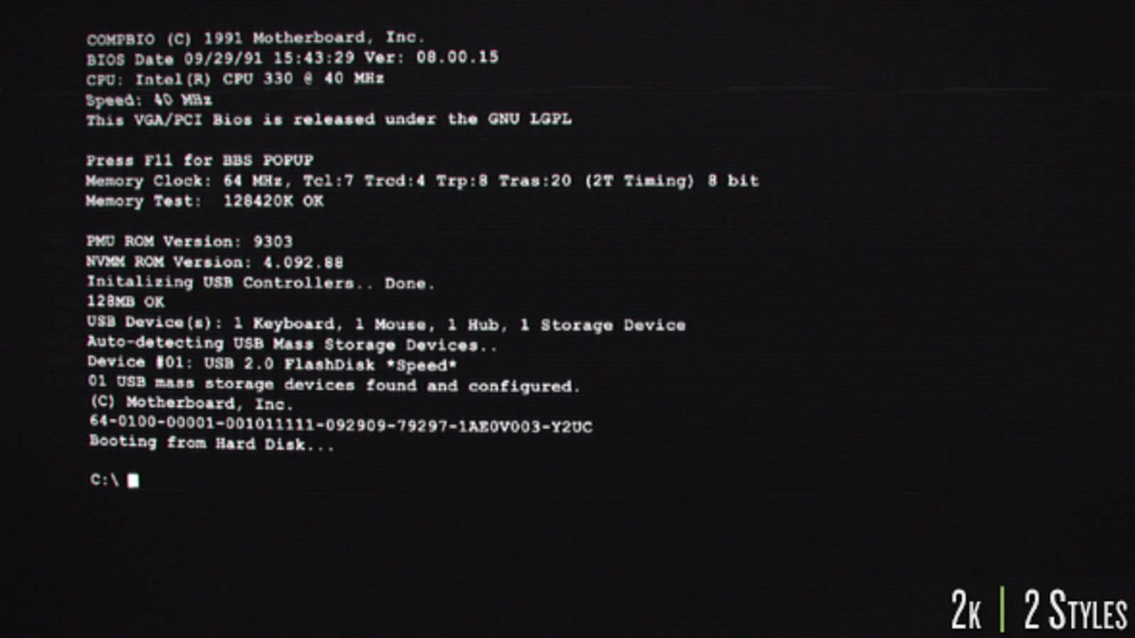 Retro Computer Boot Text Animation with Glitch Effect, Interface ...