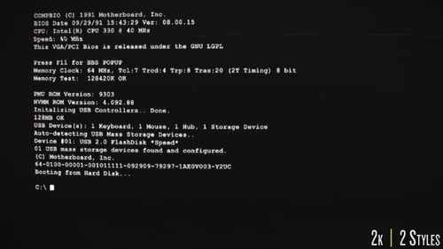 Old Computer Boot Up Screen