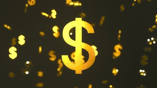 Field of Glittering Gold Dollars