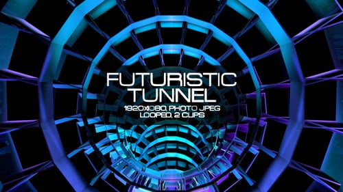 Futuristic Tunnel VJ Pack