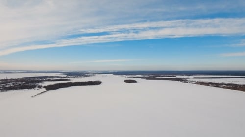 Winter Landscape with Forest, Field. Winter Landscape
