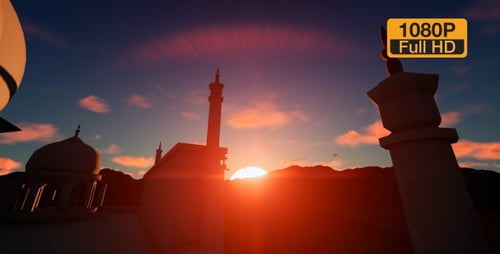 Ciel coucher de soleil et Taj Mahal