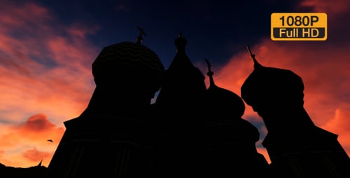Kremlin Church Time-lapse Sunset Sky
