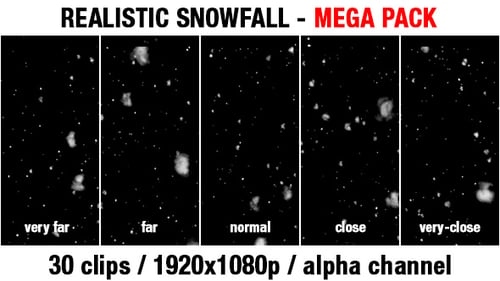 Snow - Snowfall | Mega Pack - 30 clips mixtes