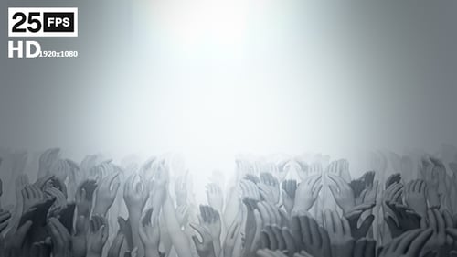 Abstract Sculptural Hands Reaching Upward Animation Loop