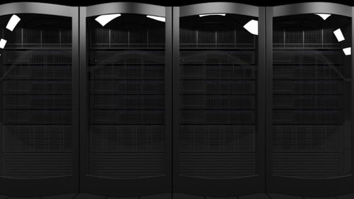 Modern Digital Data Center Server Room Background
