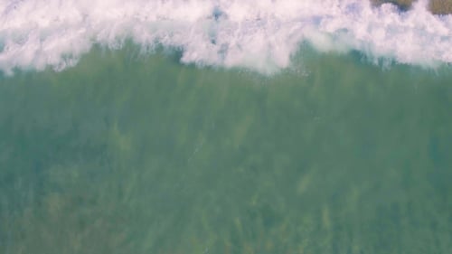 Aerial View Seascape with Waves