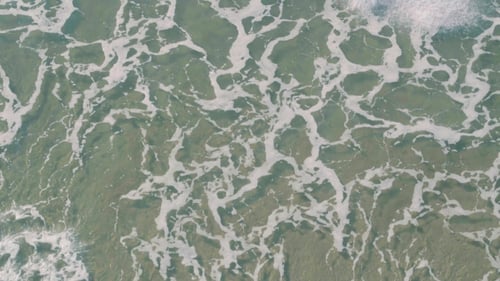 Aerial View Seascape with Waves