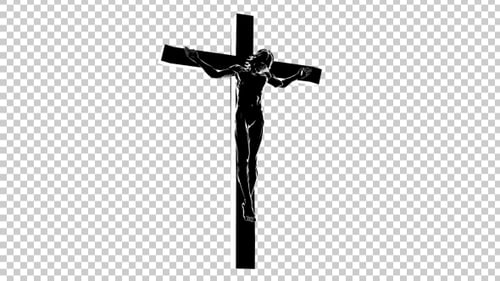 Jesus Christus am Kreuz 3D Silhouette