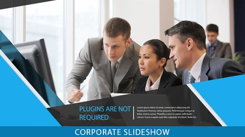 Modern Corporate Slideshow with Dynamic Geometric Transitions