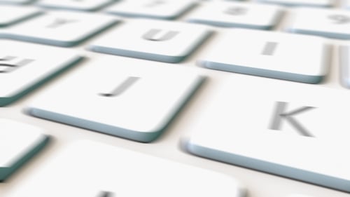 Weiße Computertastatur und Aktualisierungstaste