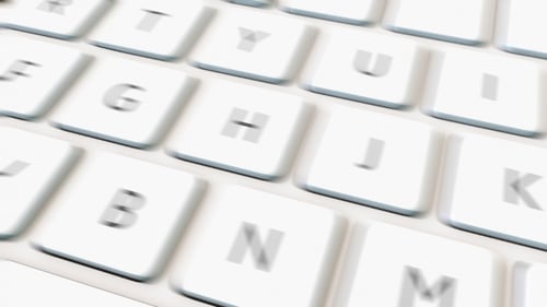 White Computer Keyboard and Help Key