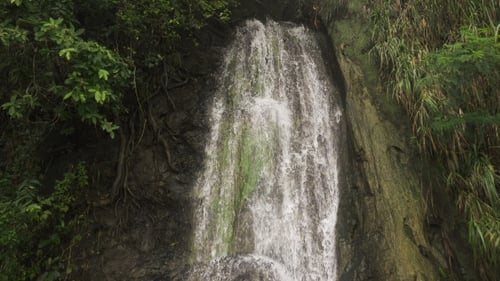 Beautiful Tropical Waterfall. Philippines Cebu Island.