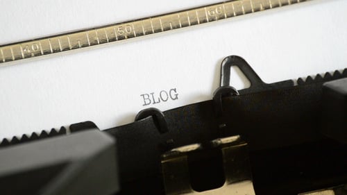 Typing BLOG with an Old Manual Typewriter