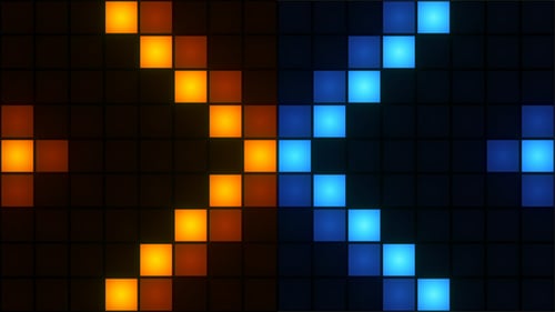Abstract Glowing Grid X-Pattern Loop Background
