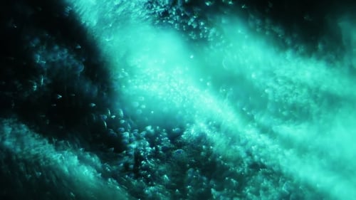 Glowing Fluid Abstract Particles Background Loop