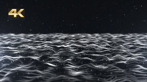 Abstract Flowing Particle Waves Background Loop